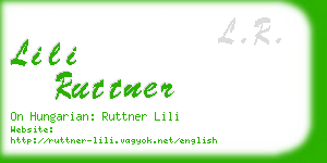 lili ruttner business card